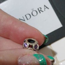 Load image into Gallery viewer, Pandora Sterling Silver Whimsical Lights Bead w/ Purple Zirconia - 791153ACZS
