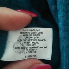 Load image into Gallery viewer, Lane Bryant Deep Teal Long Sleeved Metallic Weave Blouse,  SIZE 26/28
