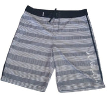 Load image into Gallery viewer, Hurley Striped Board Shorts, Black/White, Size 36" waist

