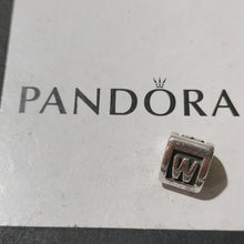 Load image into Gallery viewer, Pandora Retired Sterling Silver Alphabet Bead - Letter W - 790323W
