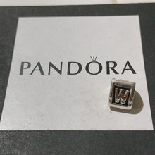 Load image into Gallery viewer, Pandora Retired Sterling Silver Alphabet Bead - Letter W - 790323W
