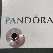 Load image into Gallery viewer, Pandora Sterling Silver Pink Hearts Effervescence Murano Glass Charm 791632cz
