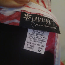 Load image into Gallery viewer, RJC Puanani Red &amp; White Hibiscus Faux Wrap Sleeveless Dress, Medium
