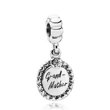 Load image into Gallery viewer, Pandora Retired Sterling Silver Grandmother Family Dangle Bead- 791128cz
