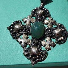 Load image into Gallery viewer, Bethlehem Crusader&#39;s Cross Five Fold Sterling Silver 800 Pendant

