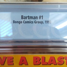 Load image into Gallery viewer, Bartman #1 Bongo Group, 1993 Silver Foil Cover w/Bartman Poster CGC 9.8 Simpsons
