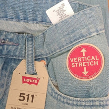Load image into Gallery viewer, Levi's Big Boys 511 Slim Stretch Denim Blue Jeans, Perlata, 14 Regular 27 x 27
