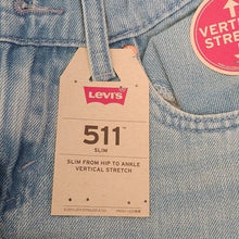 Load image into Gallery viewer, Levi's Big Boys 511 Slim Stretch Denim Blue Jeans, Perlata, 14 Regular 27 x 27
