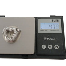 Load image into Gallery viewer, Artisan made Silver Openwork Heart Brooch
