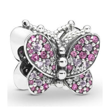 Load image into Gallery viewer, Pandora Sterling Silver Dazzling Pink Butterfly Charm 797882nccmx

