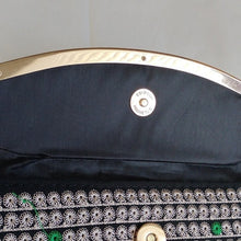 Load image into Gallery viewer, Blue Floral Flowers Embroidery Clutch Wallet
