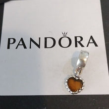 Load image into Gallery viewer, Pandora Retired Brown Enamel Pandora Forever Dangle - 790471E10
