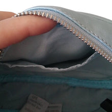 Load image into Gallery viewer, Badgley Mischka Metallic Blue Camera Bag Purse
