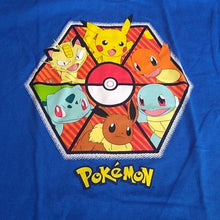 Load image into Gallery viewer, Boy's Pokemon Character T-shirt, Royal Blue XL 14/16
