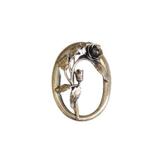 Load image into Gallery viewer, Vintage Danecraft Oval Rose Brooch 925 Sterling Silver
