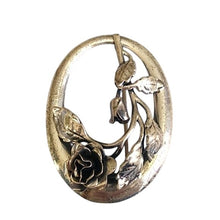 Load image into Gallery viewer, Vintage Danecraft Oval Rose Brooch 925 Sterling Silver
