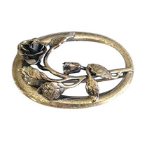 Load image into Gallery viewer, Vintage Danecraft Oval Rose Brooch 925 Sterling Silver
