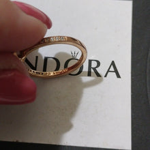 Load image into Gallery viewer, Pandora Sparkling Teardrop Halo Rose Gold Ring PAR186251CZ Size 54/Size 7
