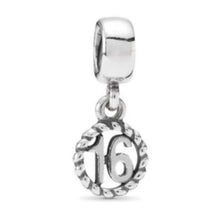 Load image into Gallery viewer, Pandora Sweet 16 Dangle Charm Sterling Silver  790494
