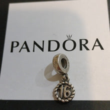 Load image into Gallery viewer, Pandora Sweet 16 Dangle Charm Sterling Silver  790494

