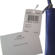 Load image into Gallery viewer, Coach SV/Metallic Purple Iris Corner Zip Wristlet
