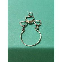 Load image into Gallery viewer, Sterling Silver Heart Trio Charm Ring
