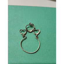 Load image into Gallery viewer, Sterling Silver Heart Trio Charm Ring
