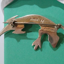 Load image into Gallery viewer, Vintage Navajo Wilbur Muskett Jr. Multi Stone Inlay Sterling Silver Lizard Brooch
