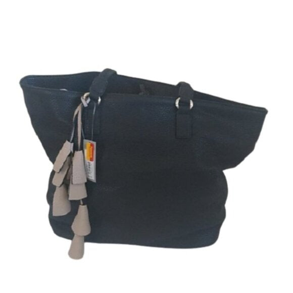 Apt.9 Large Vegan Leather Tote Tulip accents