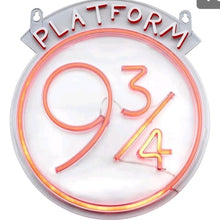 Load image into Gallery viewer, Wizarding World Harry Potter Platform 9 3/4 LED Neon Light
