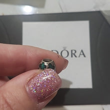 Load image into Gallery viewer, Pandora Retired Teal Enamel Butterfly with Sterling Silver Bead - 790438…
