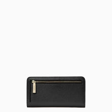 Load image into Gallery viewer, Kate Spade Bailey Large Slim Pebbled Leather Bifold Wallet, Black
