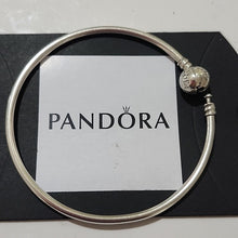 Load image into Gallery viewer, Pandora Sterling Silver Bangle Bracelet, Large 21 Cm 7.5&quot;
