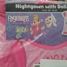 Load image into Gallery viewer, Fingerlings Girls Pajamas Dress Nightgown w/ 18&quot; Doll Gown, Size 10
