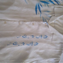 Load image into Gallery viewer, Tommy Bahama Ivory + Blue Silk Hawaiian Shirt,  size Large
