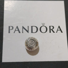 Load image into Gallery viewer, Pandora  Sterling Silver Pandora Signature Bead with Clear Zirconia - 791414cz
