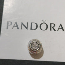 Load image into Gallery viewer, Pandora  Sterling Silver Pandora Signature Bead with Clear Zirconia - 791414cz
