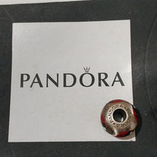 Load image into Gallery viewer, Pandora Retired Sterling Silver Murano Glass Red Ladybugs Bead - 790651

