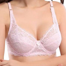 Load image into Gallery viewer, GYCL Ultrathin Underwire Push Up 3/4 Lace Bra, Pink, size Small 34B
