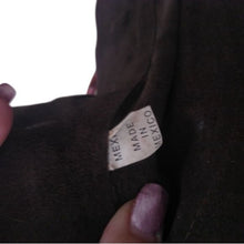 Load image into Gallery viewer, Vintage Tooled Leather + Suede Horse Horseshoe Purse Bag
