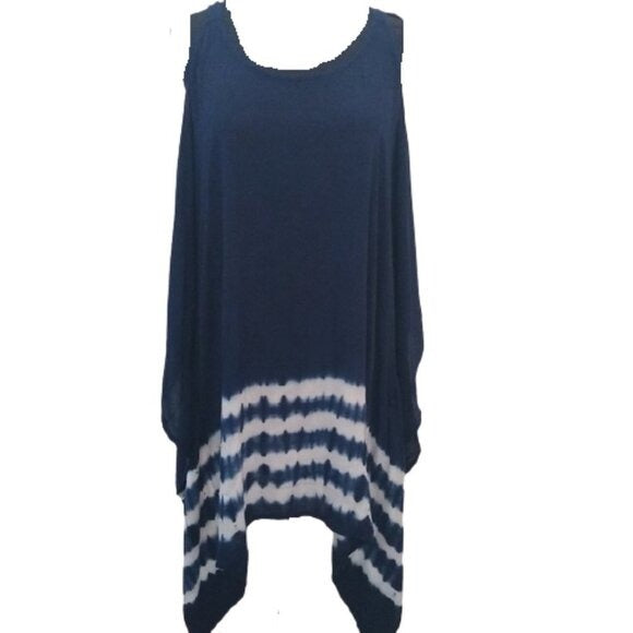 Beaches & Boho Hand Dyed 2 Way Beach Swim Cover-up, size Large