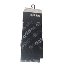Load image into Gallery viewer, Adidas Aeroready Crew Socks, Size 6-12, Black/Grey, 3 pair
