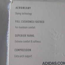 Load image into Gallery viewer, Adidas Aeroready Crew Socks, Size 6-12, Black/Grey, 3 pair
