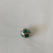 Load image into Gallery viewer, Pandora Retired Teal Enamel Butterfly with Sterling Silver Bead - 790438EN08
