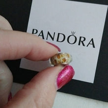 Load image into Gallery viewer, Pandora Sterling Silver Clouded Leopard Animal Print Murano Glass Bead -790946
