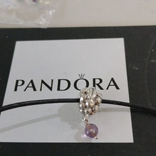 Load image into Gallery viewer, Pandora Sterling Silver Cabernet Red Wine Grape Bead w/ Amethyst Dangle 790481AM
