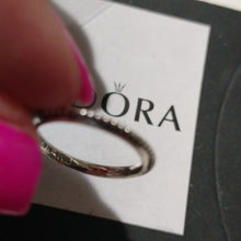 Load image into Gallery viewer, Pandora Sterling Silver One Love Stackable Heart Ring w/Clear Zirconia -190896cz
