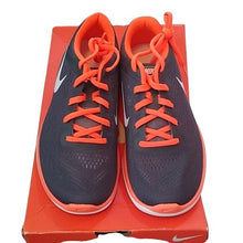 Load image into Gallery viewer, Nike Flex Running Athletic Shoes, 6Y, Dark Grey/White/Total Orange
