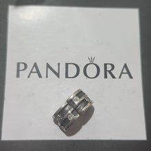 Load image into Gallery viewer, Pandora Sparkling Abstract Clear CZ Barrel Clip 925 ALE 790291cz
