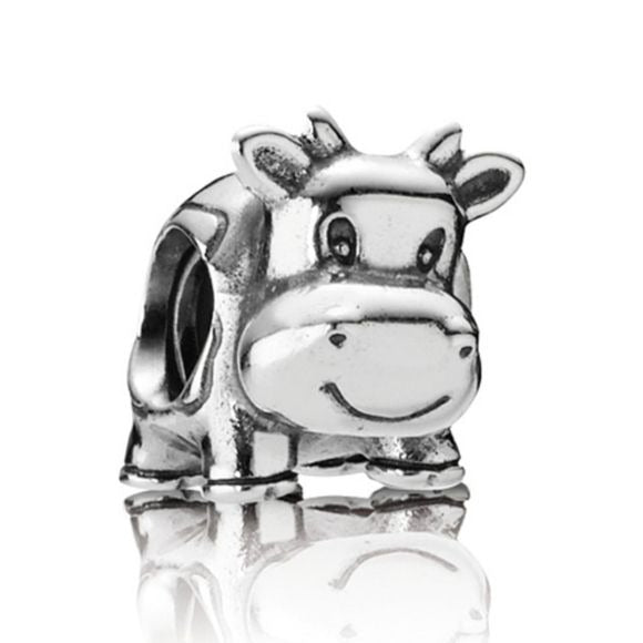 Pandora Retired Sterling Silver Cow Animal Bead - 790565
